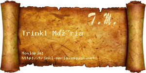 Trinkl Mária névjegykártya